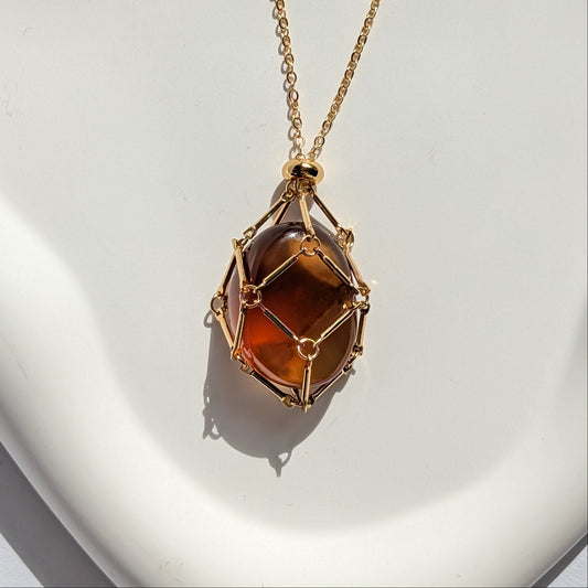 Karibischer Bernstein Talisman | 8,3g Einzelstück | Handarbeit