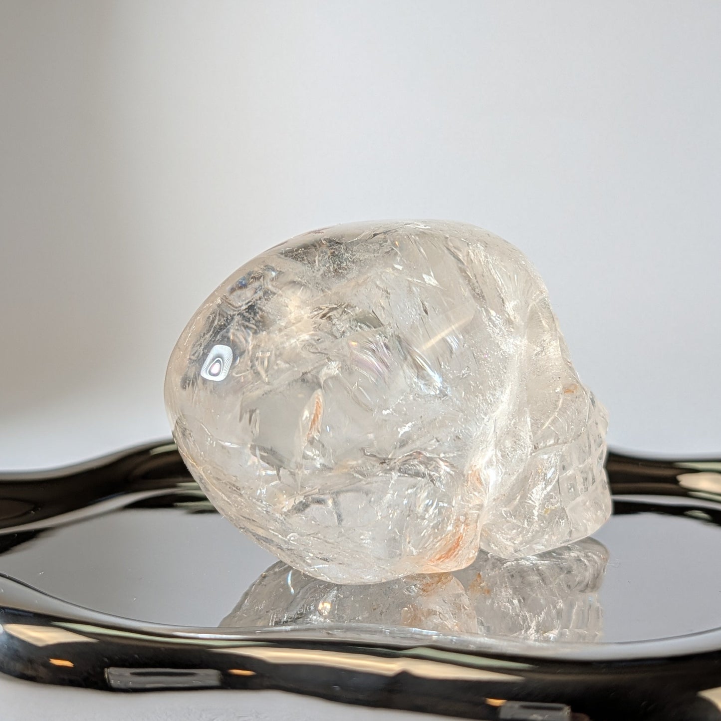 Klarer Kristallschädel Brashar Bergkristall 333g