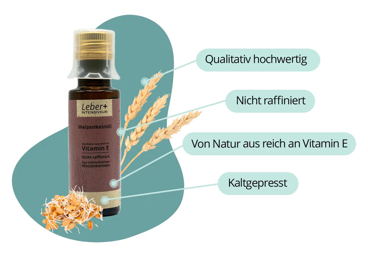 Weizenkeimöl der Leber+ Box mit Weizenähren