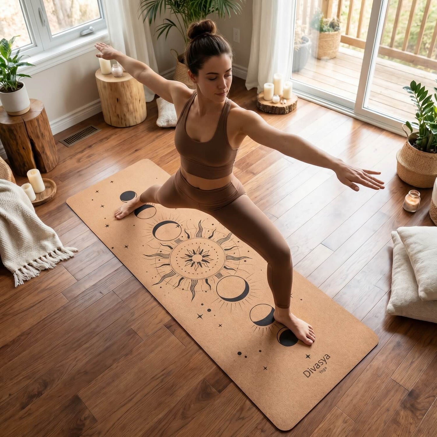 Leichte Kork-Yogamatte mit nur 900 g Gewicht