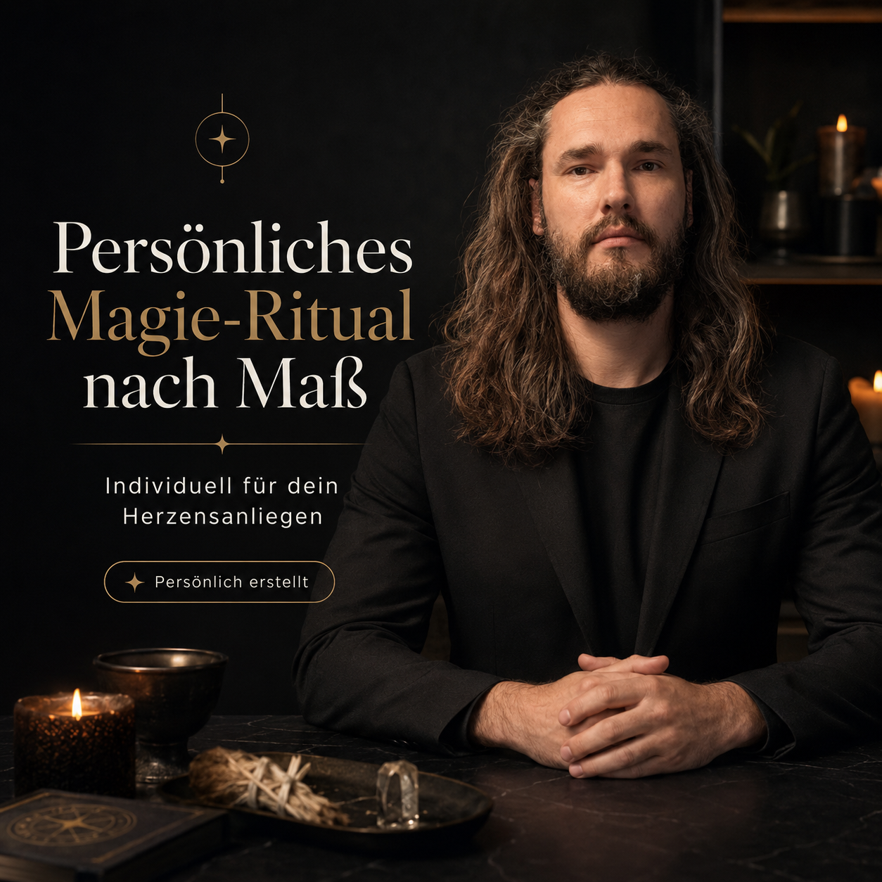 Leif Daniel präsentiert ein persönliches Magie-Ritual nach Maß, individuell erstellt für Liebe, Schutz, Wohlstand und persönliche Transformation.