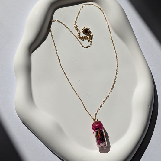 Liebes-Phiole Halskette | Ritual Talisman | Handarbeit