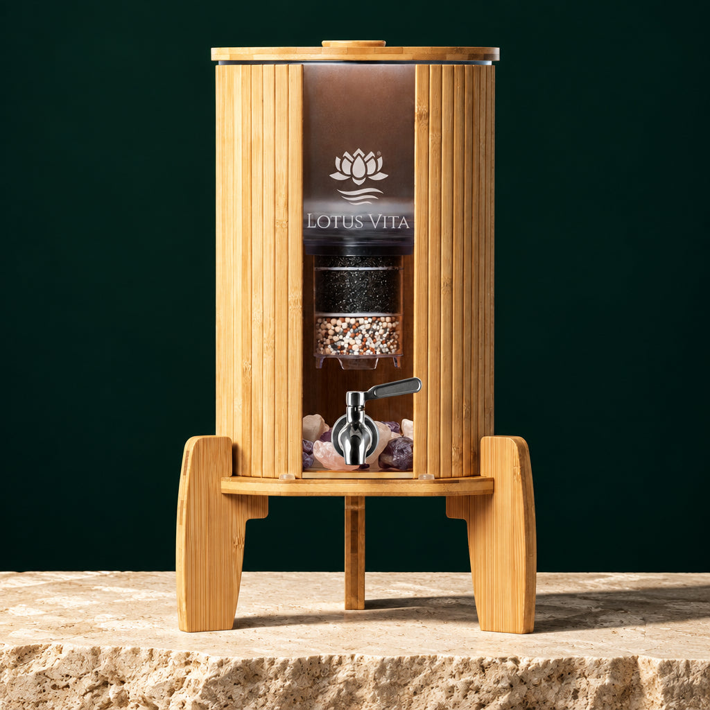 Filterstation KIARA 4 L von Lotus Vita, Glas-Wasserfilter Natura Plus mit Mantel