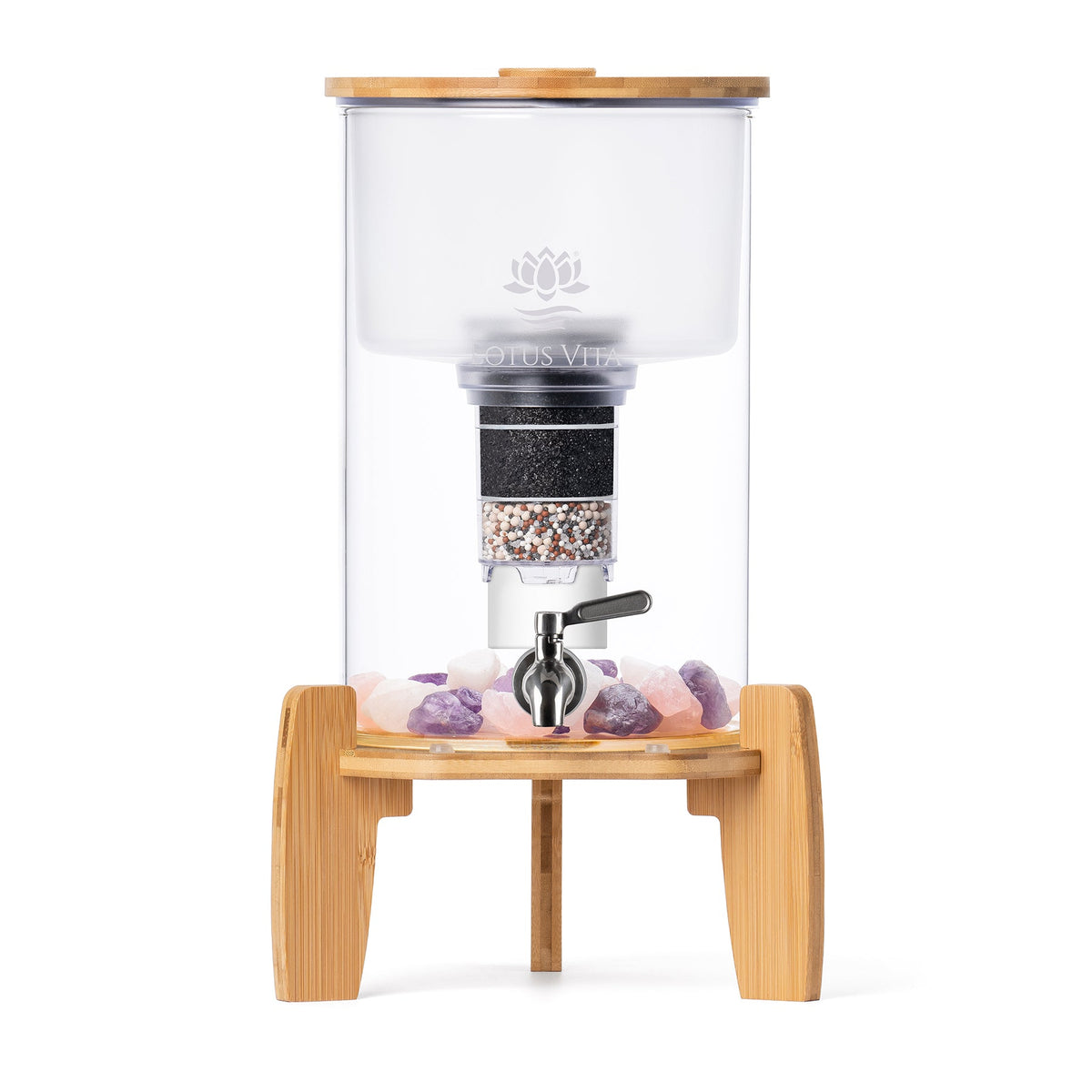 Filterstation KIARA 4 L von Lotus Vita, Glas-Wasserfilter Natura Plus ohne Mantel