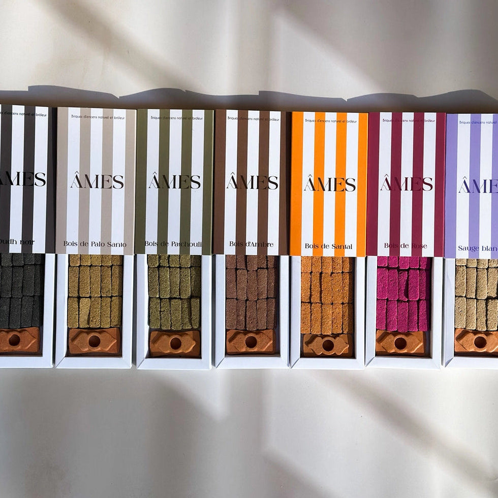 ÂMES Räucherziegel Set | Düfte aus Grasse | Handgemacht in Frankreich