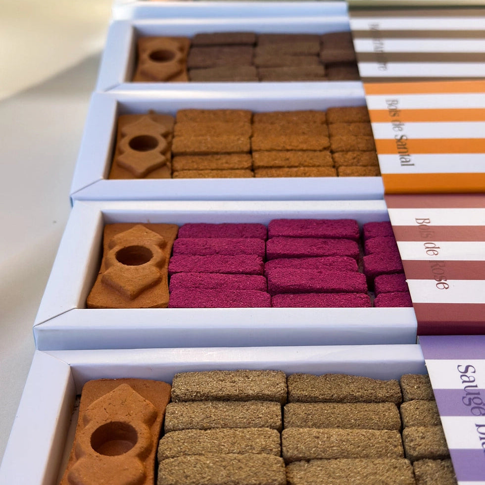 ÂMES Räucherziegel Set | Düfte aus Grasse | Handgemacht in Frankreich