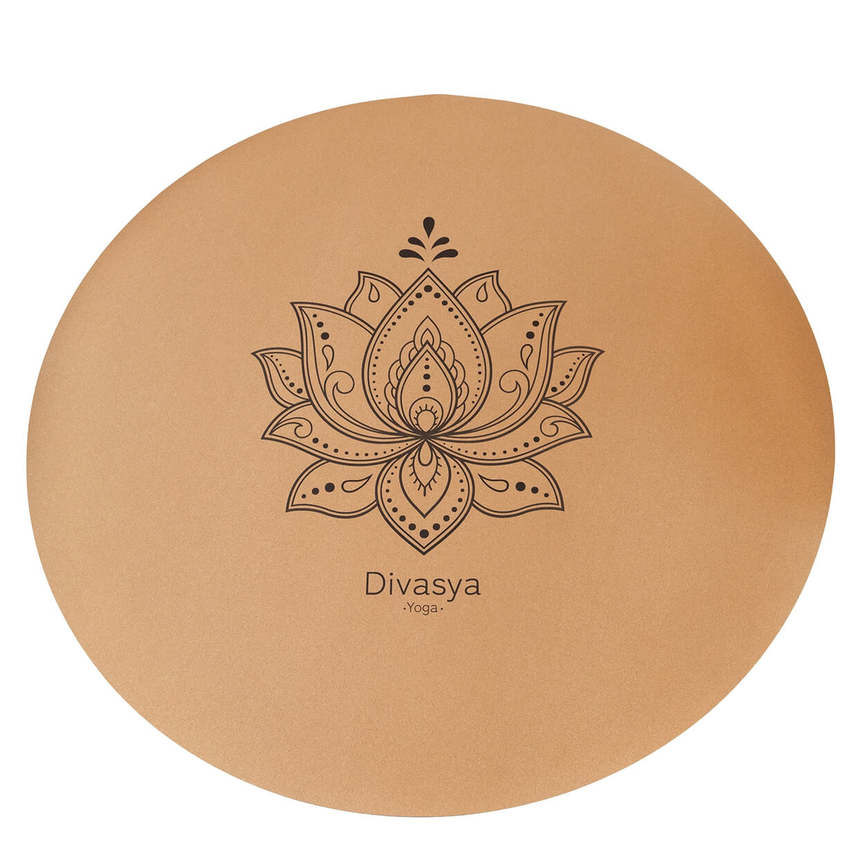 Meditationsmatte aus Kork & Naturkautschuk | Runde Matte Ø 110 cm