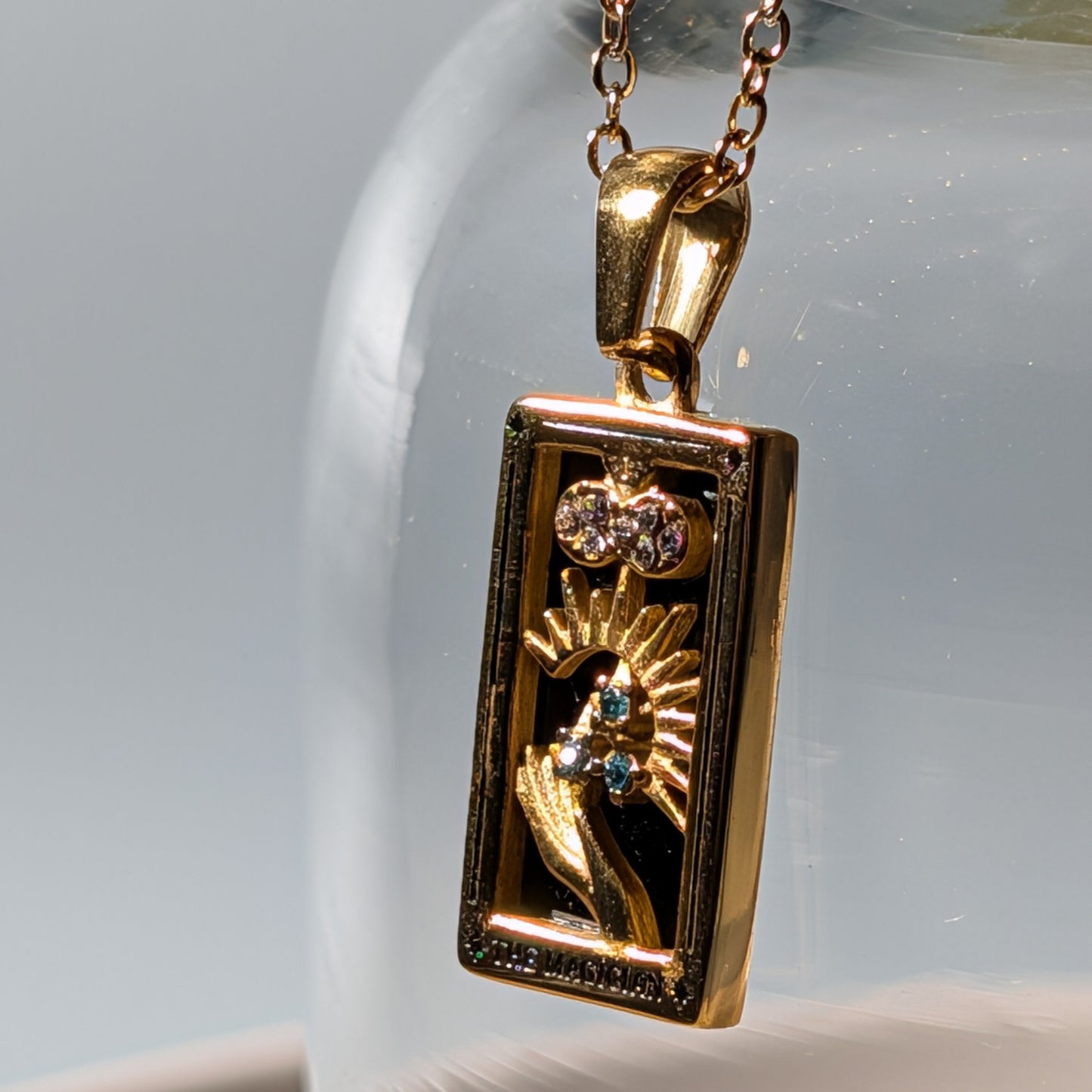 Mio Queena Halskette Stern Mond Tarot, Der Magier 18k vergoldet"