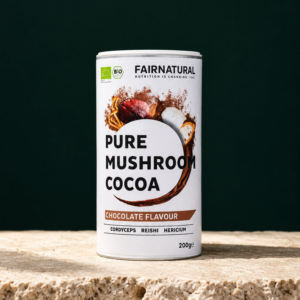 Bio Mushroom Kakao Pulver von Fairnatural, 200 g, Produktansicht