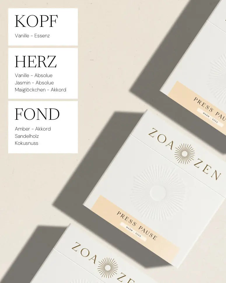 ZoaZen Press Pause Räucherpapier auf hellem Untergrund