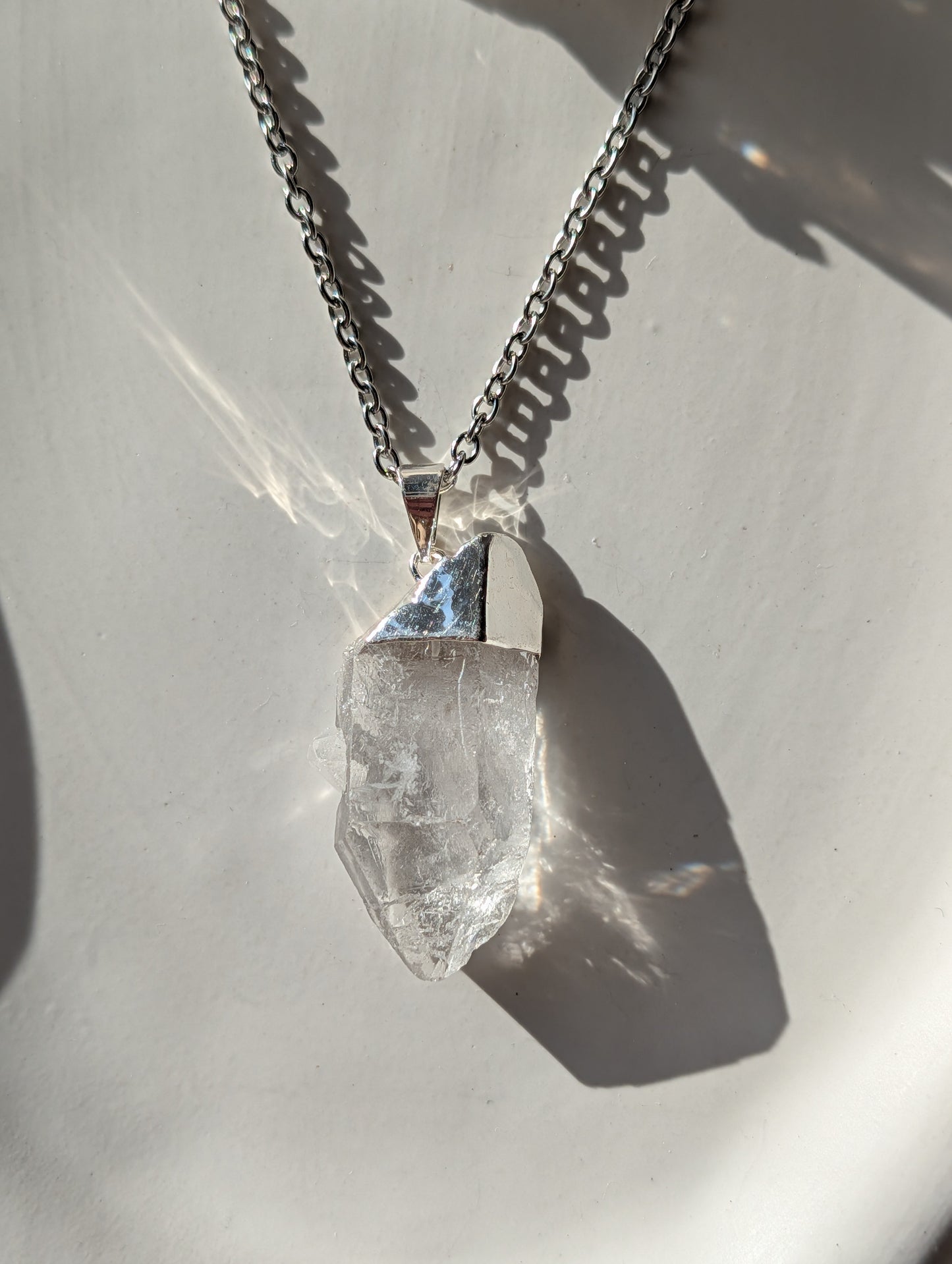 Bergkristall Kette Spitze (75cm) | Energetisch aufgeladen