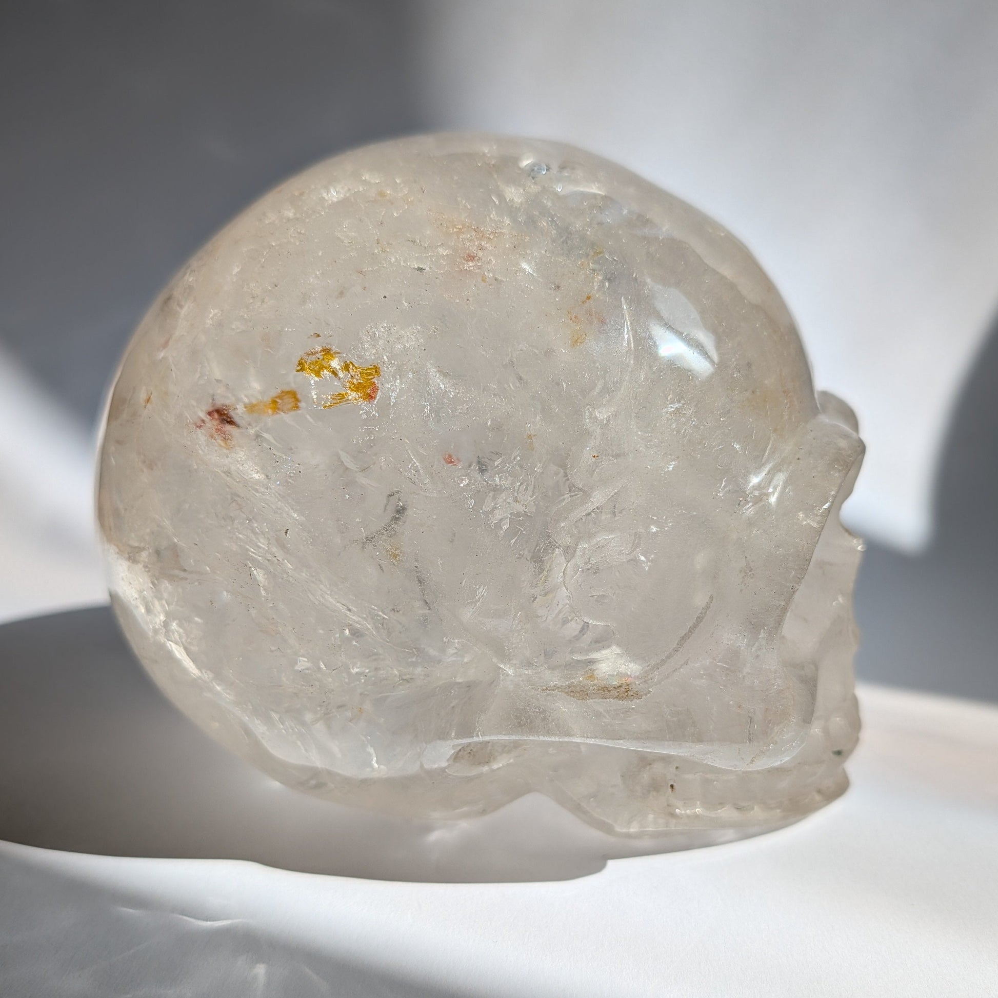 Massiver Kristallschädel Cosmic Child in langgezogener Starbeing-Form aus Himalaya-Bergkristall, 3,74kg für spirituelle Arbeit - Temple of Desire