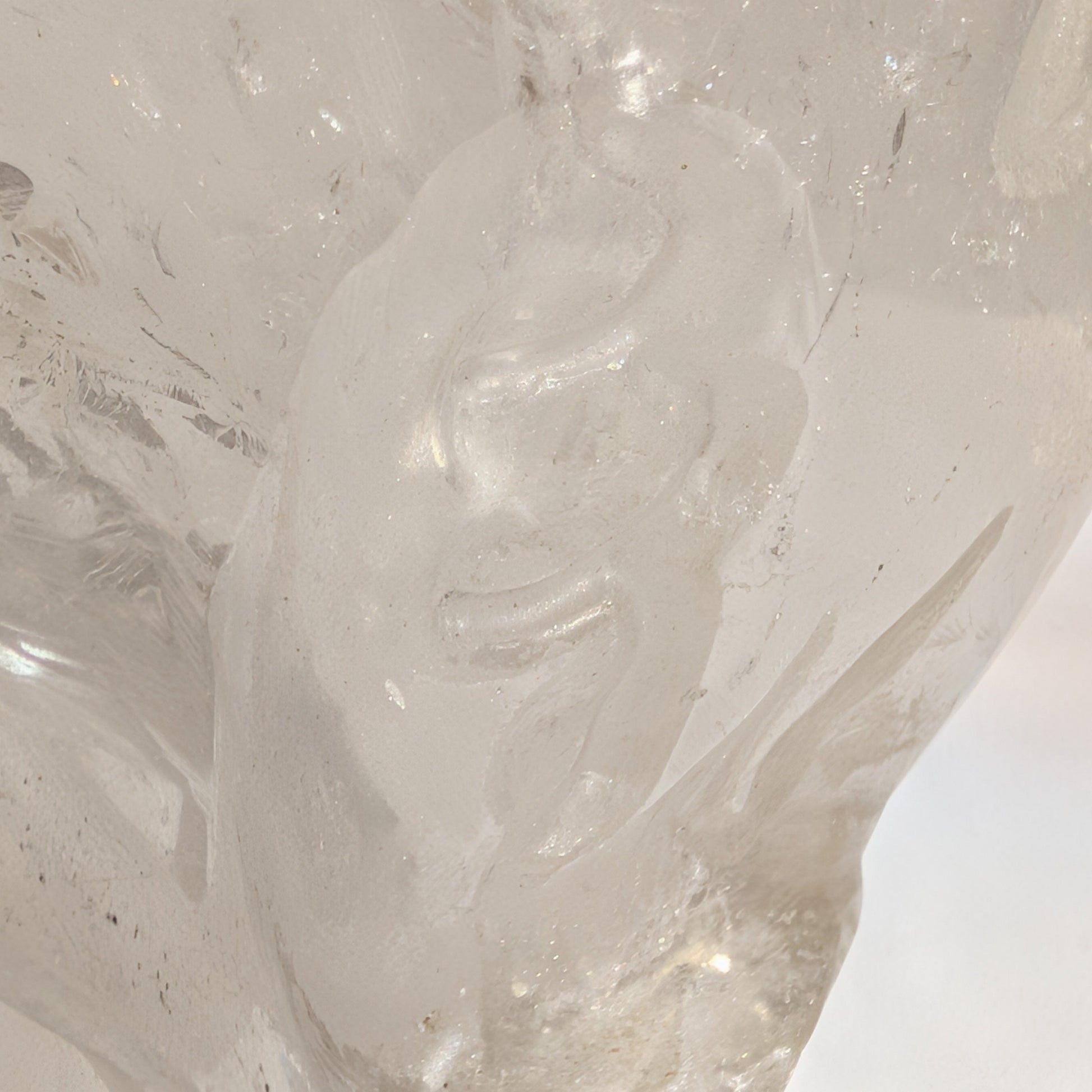 Massiver Kristallschädel Cosmic Child in langgezogener Starbeing-Form aus Himalaya-Bergkristall, 3,74kg für spirituelle Arbeit - Temple of Desire