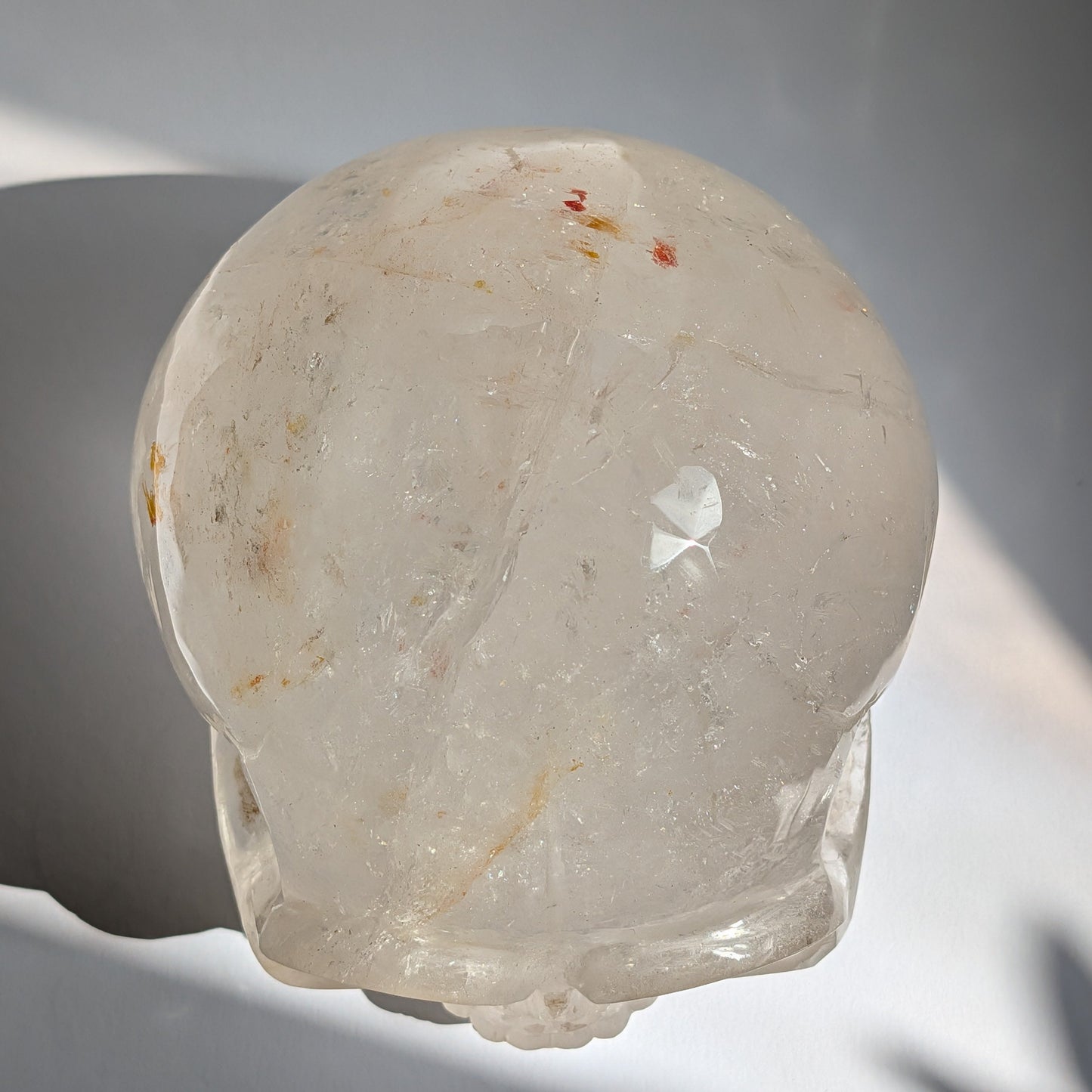 Massiver Kristallschädel Cosmic Child in langgezogener Starbeing-Form aus Himalaya-Bergkristall, 3,74kg für spirituelle Arbeit - Temple of Desire