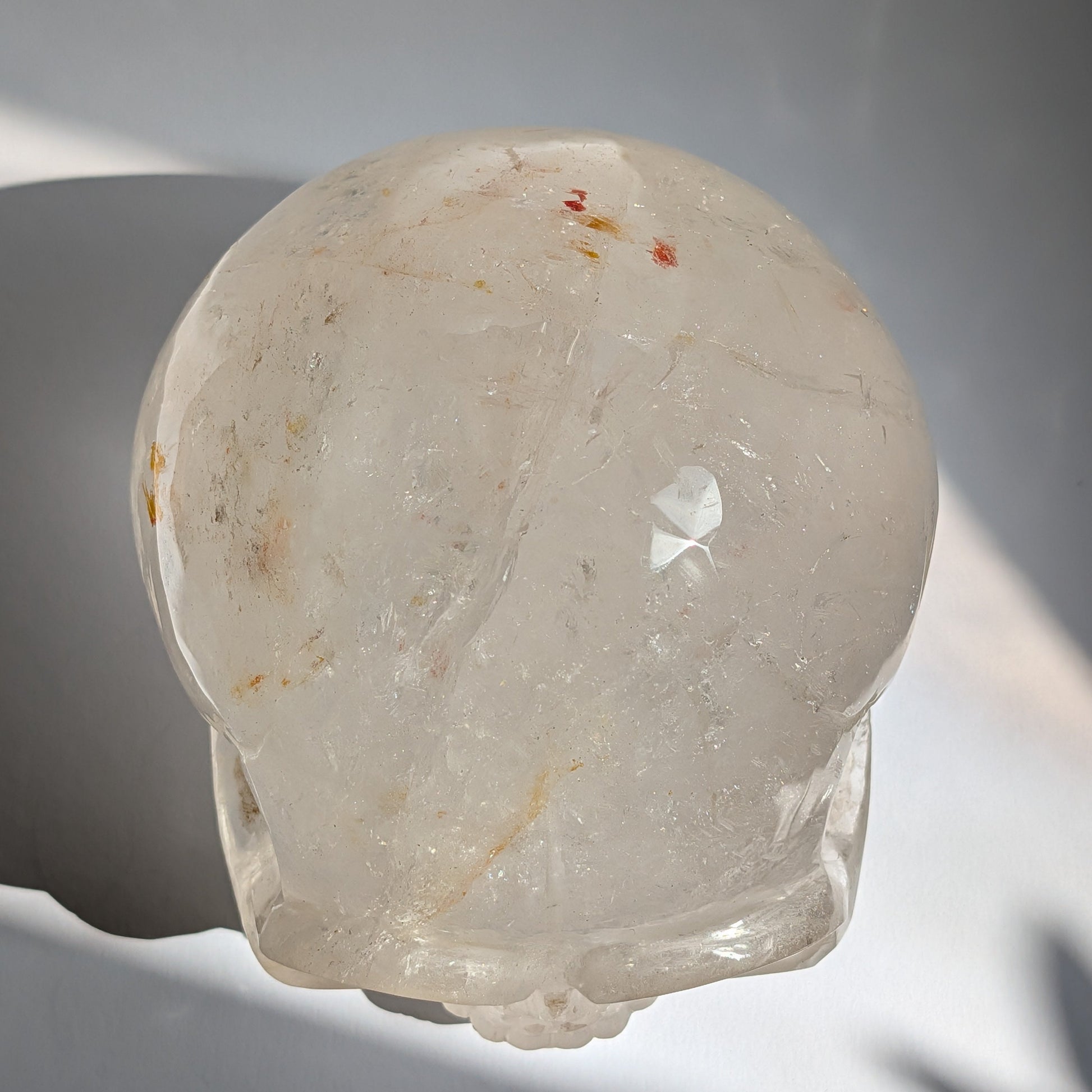 Massiver Kristallschädel Cosmic Child in langgezogener Starbeing-Form aus Himalaya-Bergkristall, 3,74kg für spirituelle Arbeit - Temple of Desire