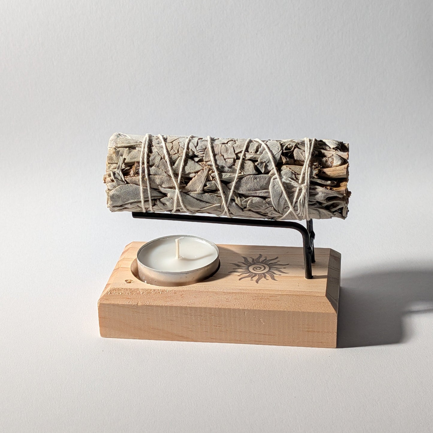 Palo Santo Halter Sonne Holz Salbei Brenner indirekt