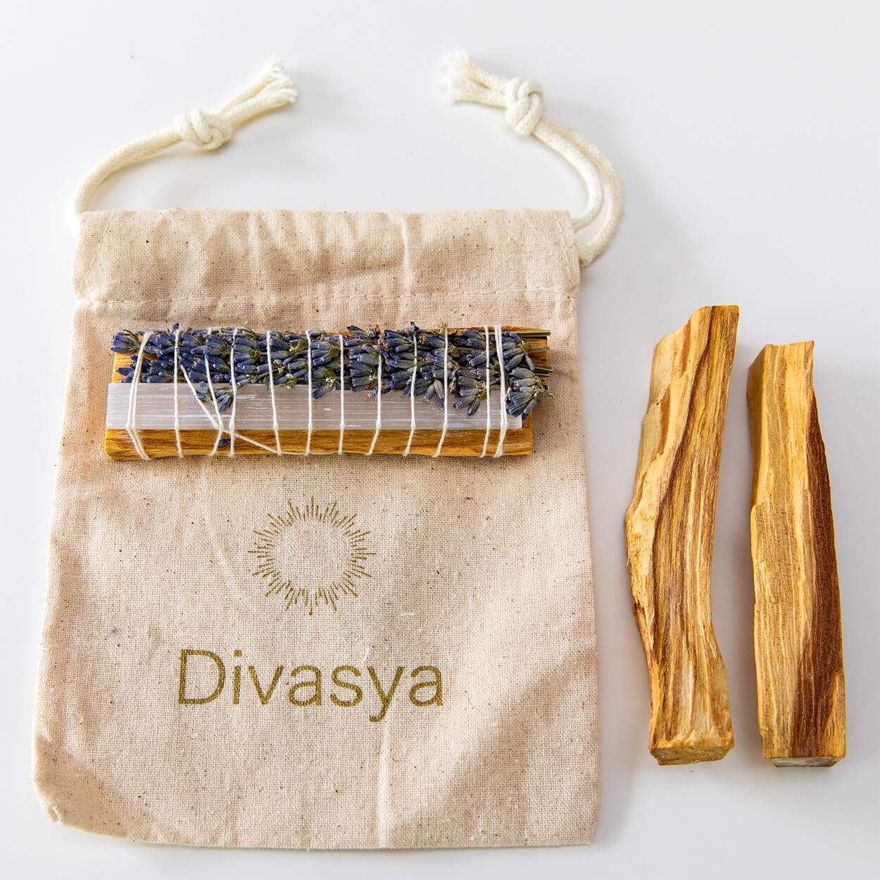 Palo Santo Set mit Räucherschale von Divasya-Yoga