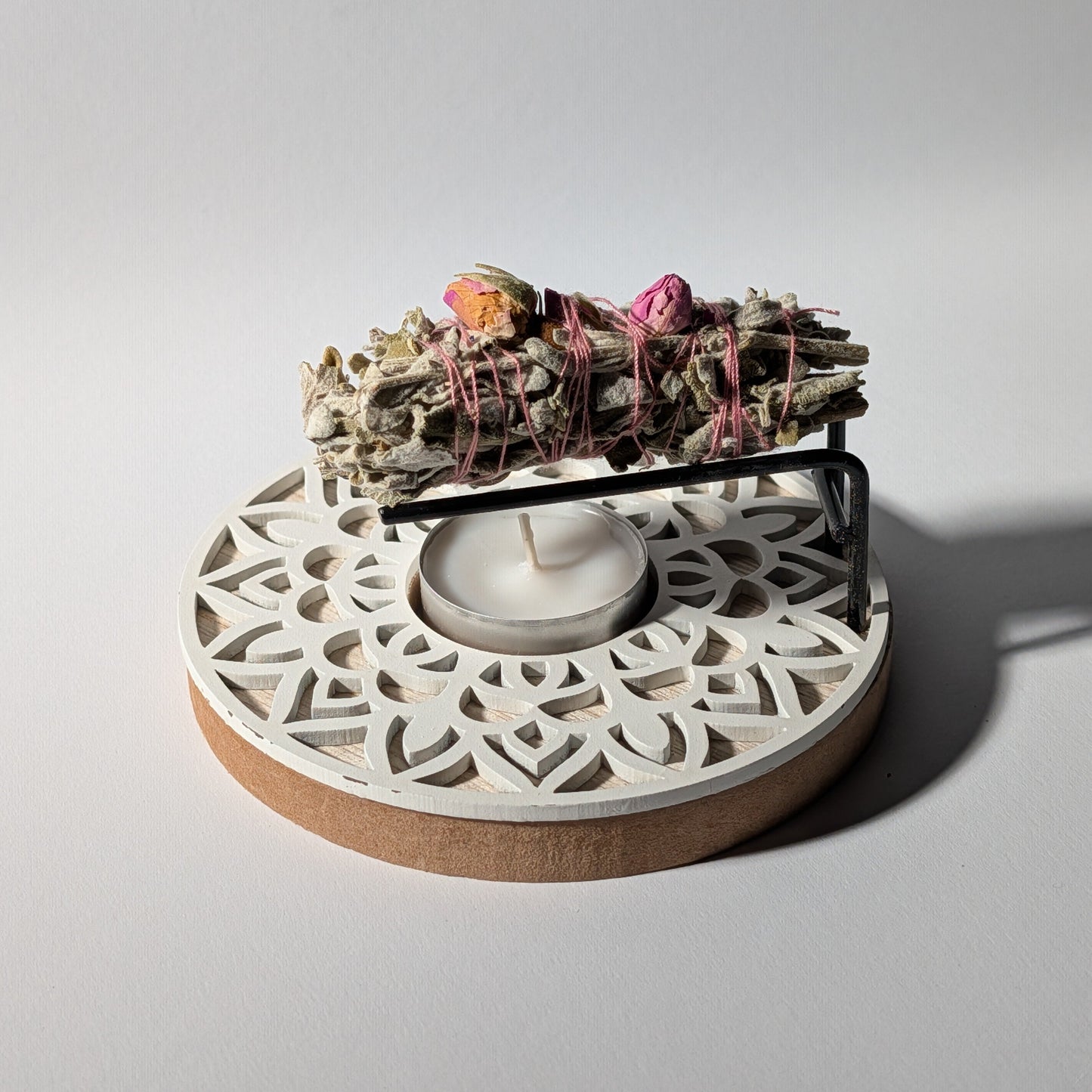 Palo Santo & Räucherbündel Halter | Naturholz & Mandala 