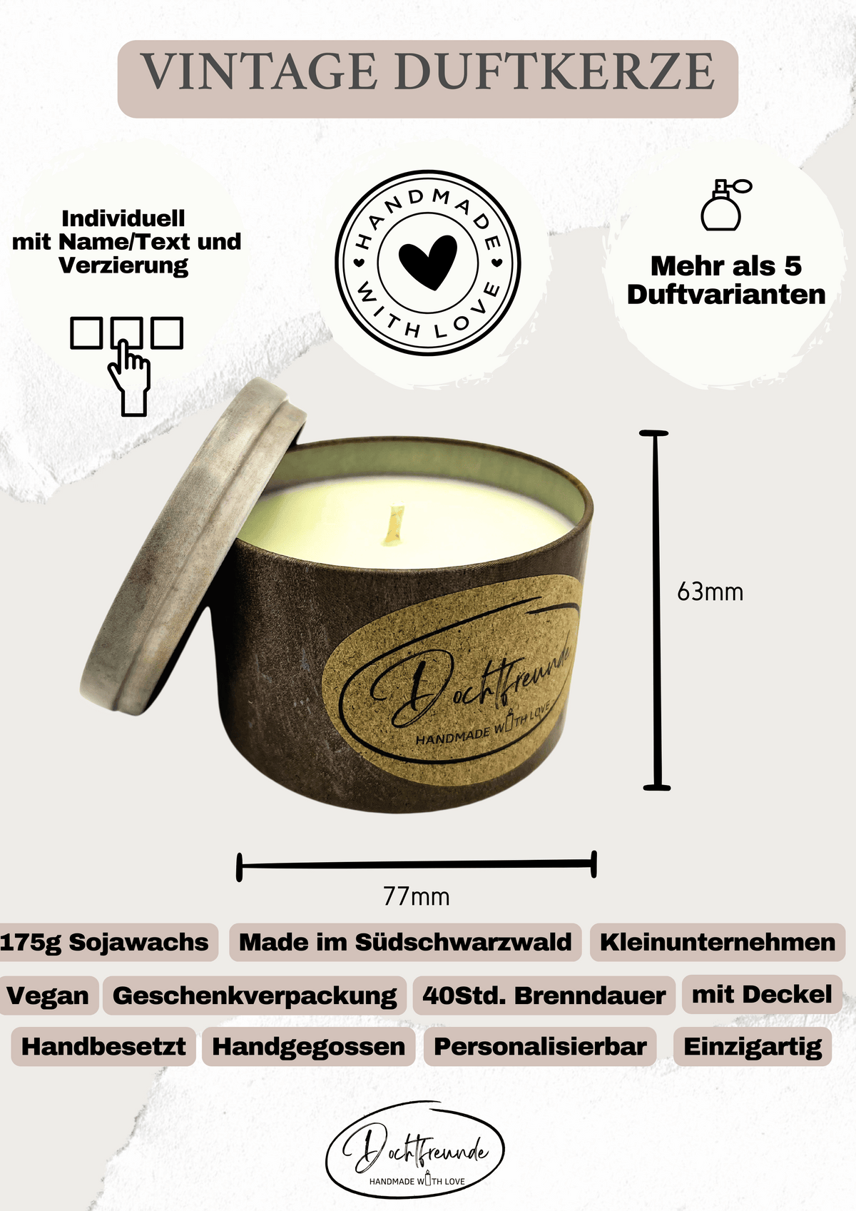 Sternzeichen-Duftkerze Krebs, Ansicht 5