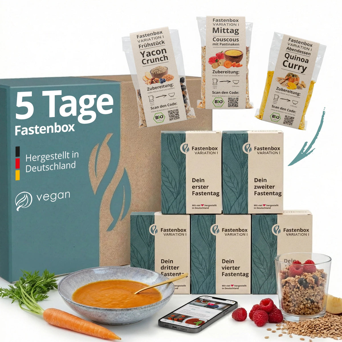 Salufast 5 Tage Fastenbox mit Mahlzeitenpackungen