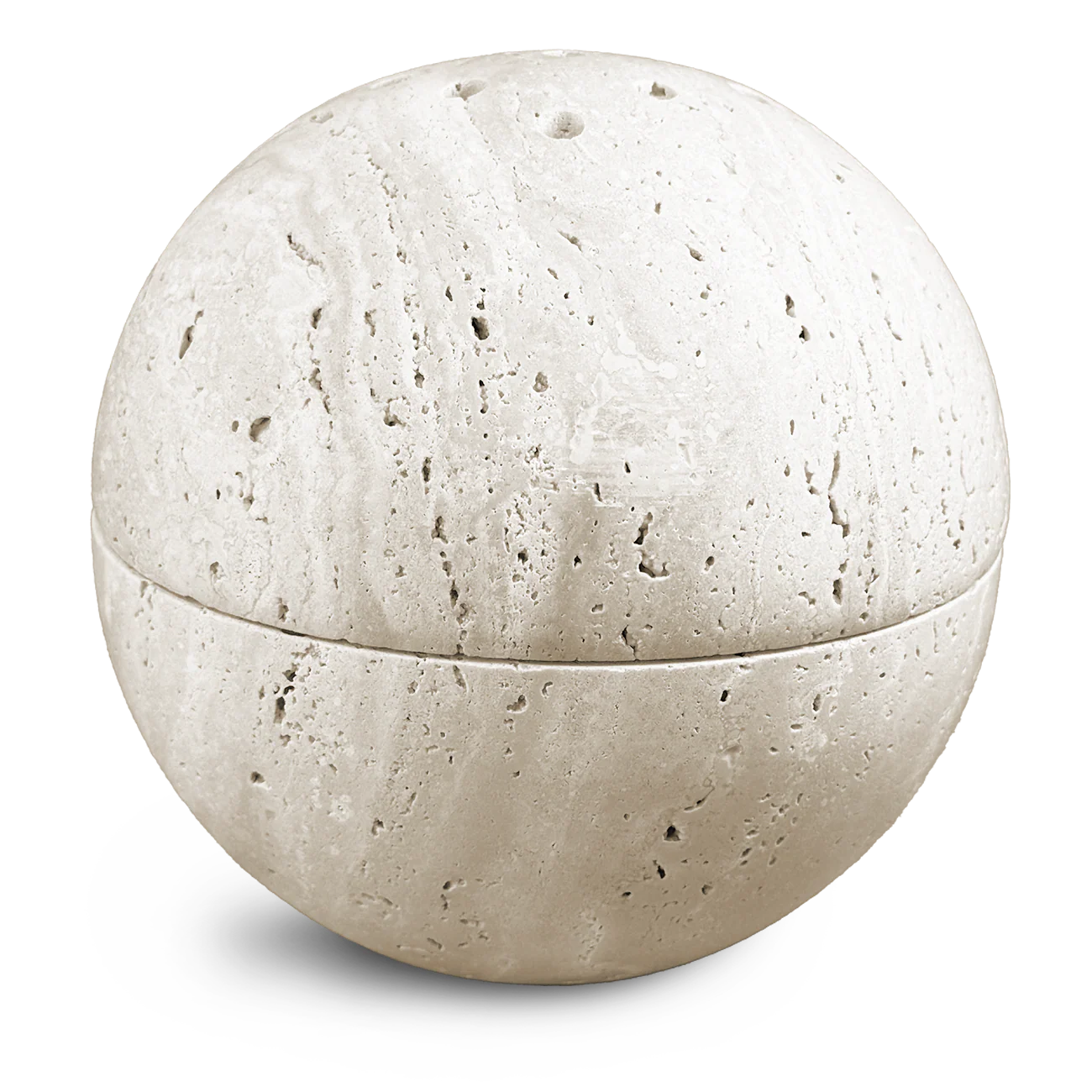 Sphera Beige Maxi Räucherkugel aus italienischem Travertin – 14 cm Durchmesser