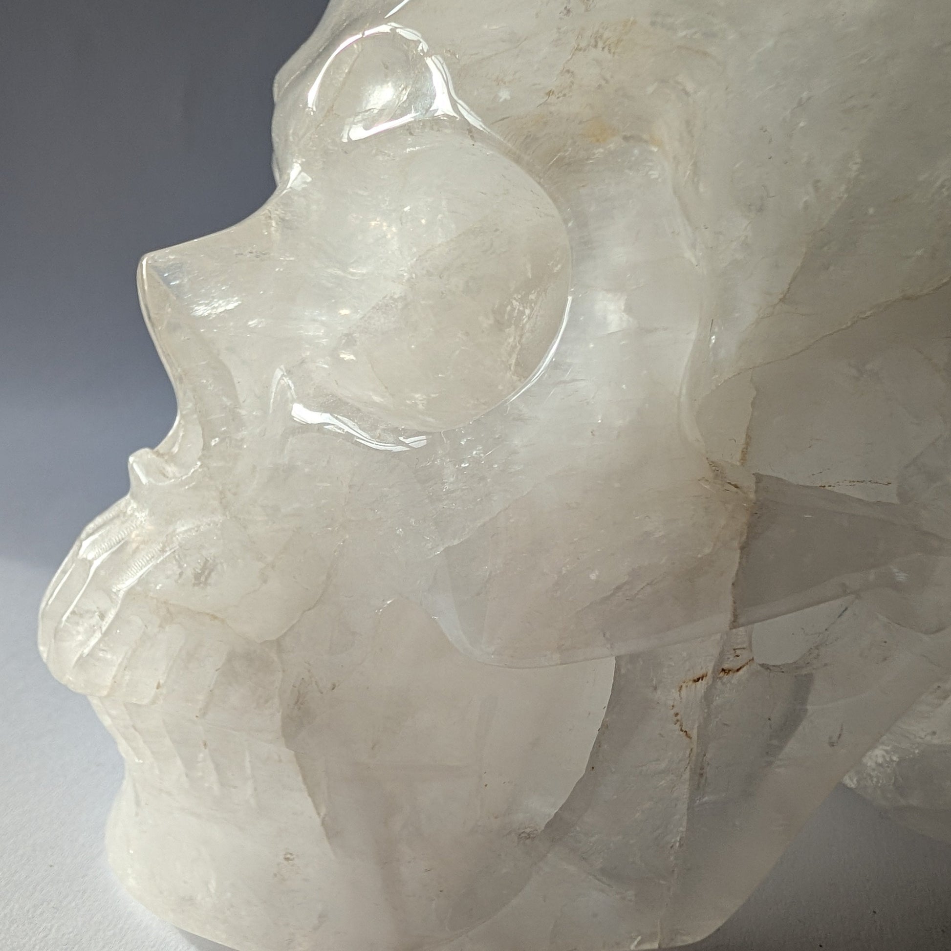 Riesiger Kristallschädel Com Bergkristall 4,9kg Master Skull