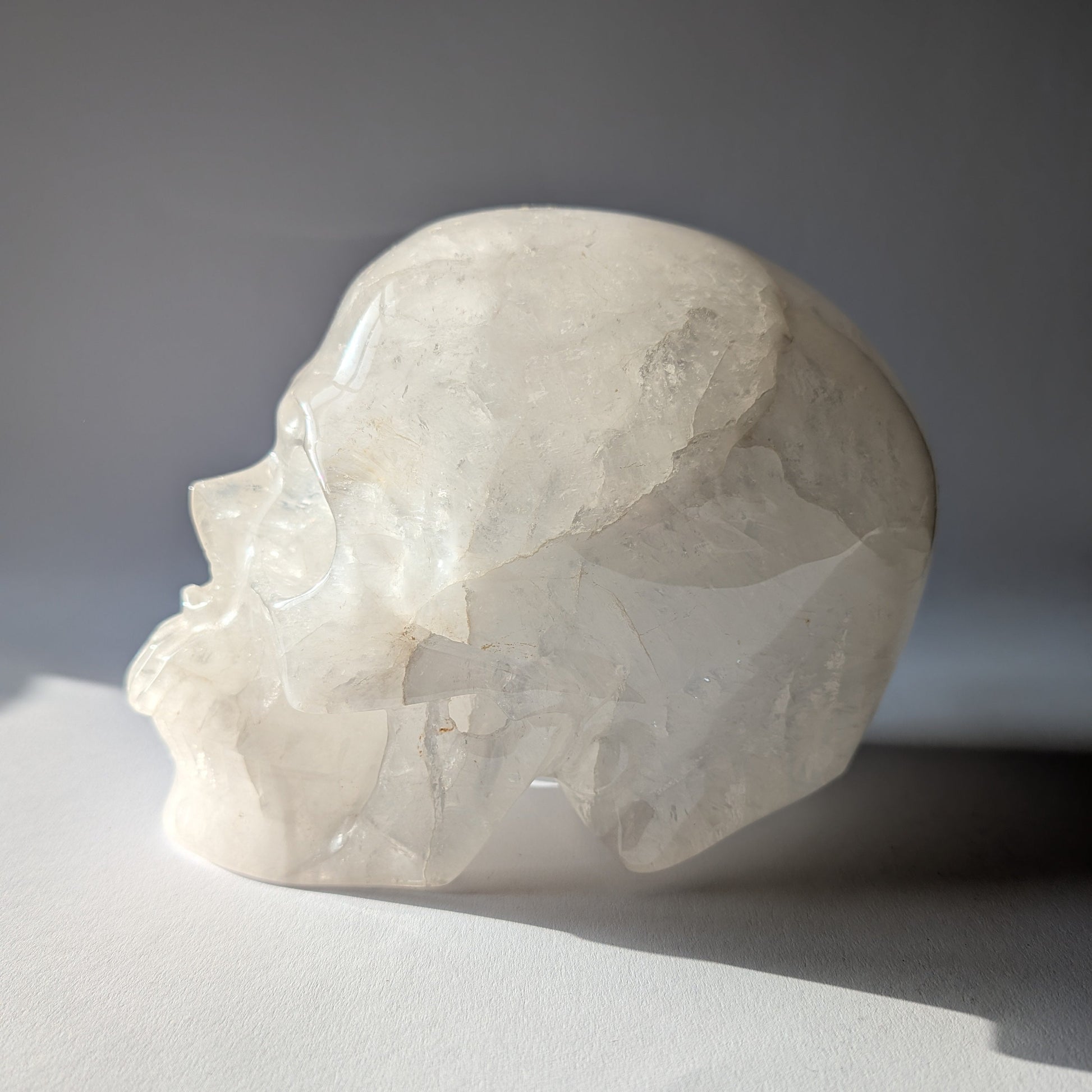 Riesiger Kristallschädel Com Bergkristall 4,9kg Master Skull