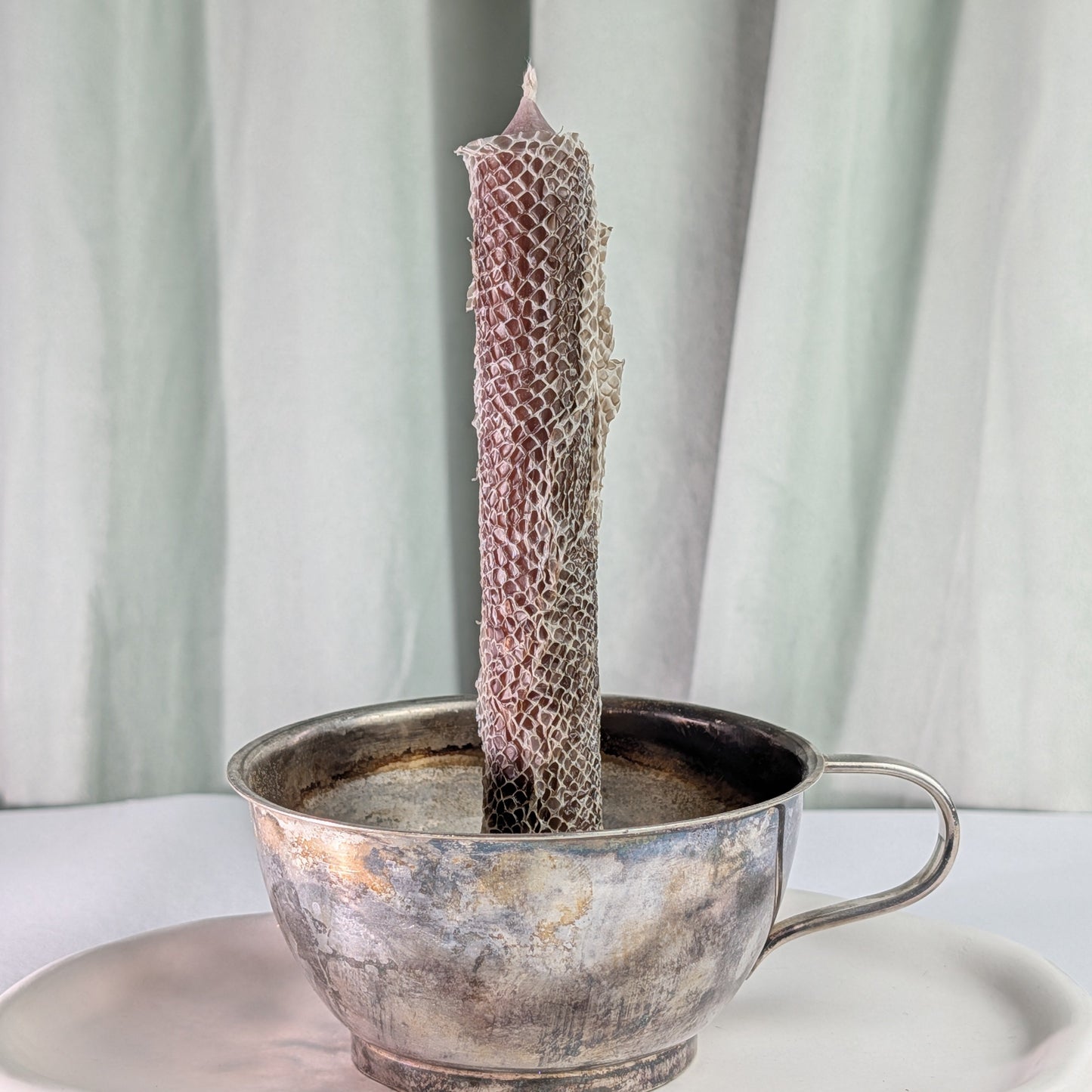 Ritualkerze | Echte Schlangenhaut | Transformation