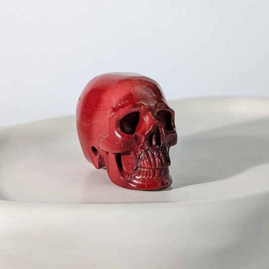 Roter Kristallschädel Ralph Jaspis 88g