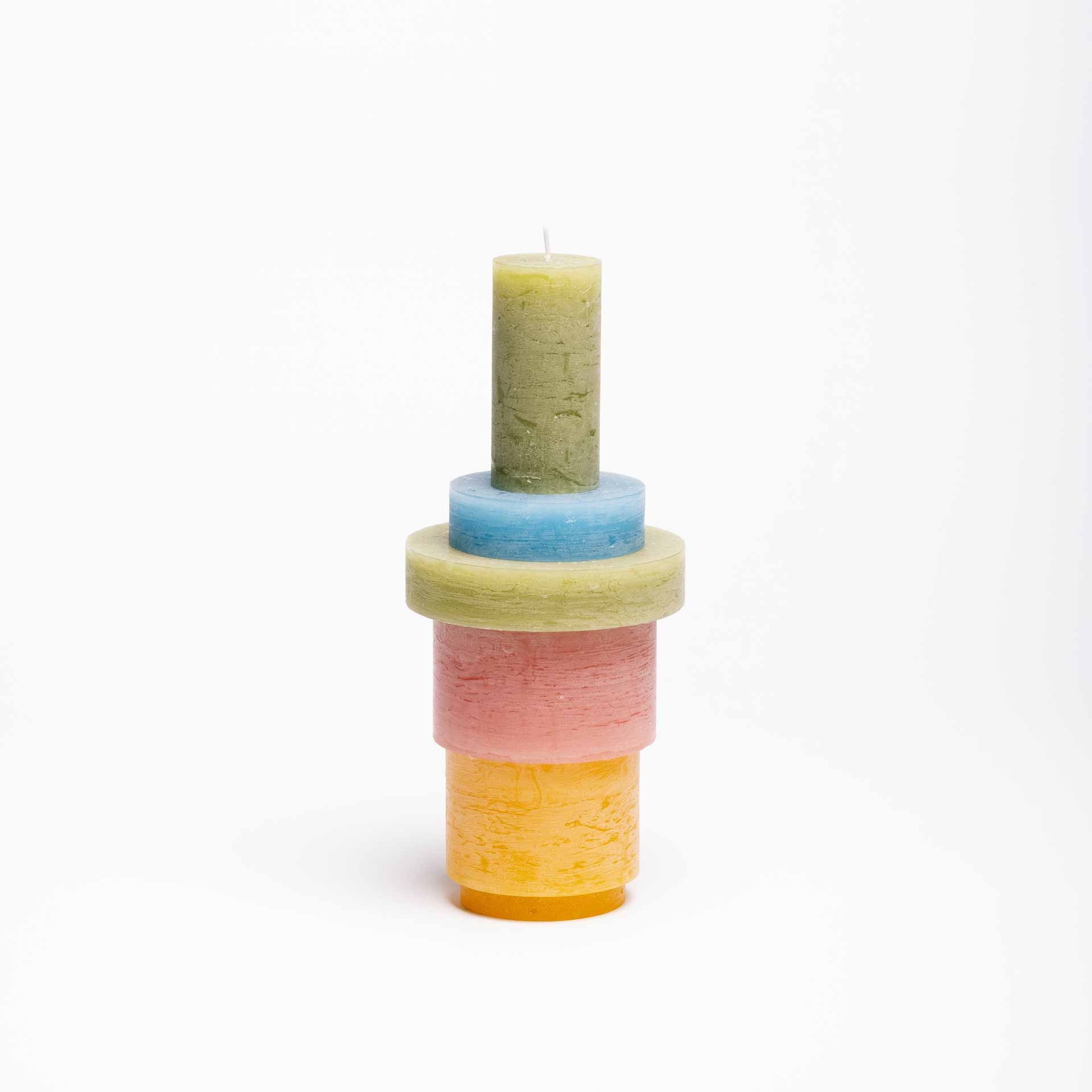 Candle Stack 03 Pink-Gelb im Wohnambiente