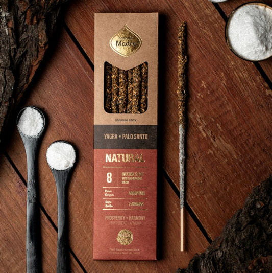 Sagrada Madre Natural Räucherstäbchen Yagra Palo Santo Verpackung Wohlstand Temple of Desire