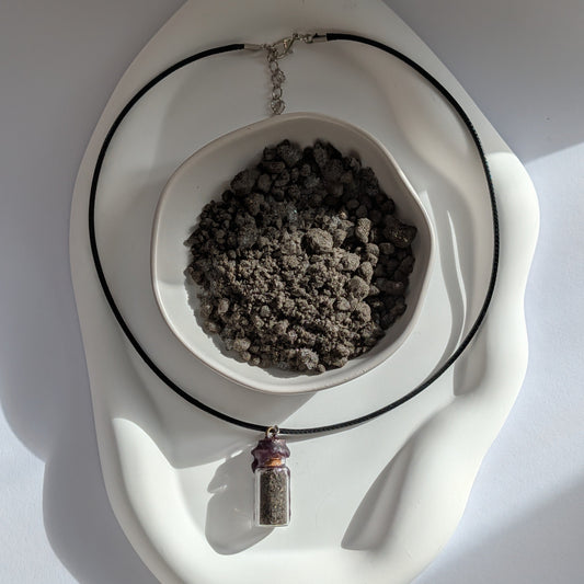 Schutz-Phiole Halskette | Agnihotra Hexensalz | Handarbeit