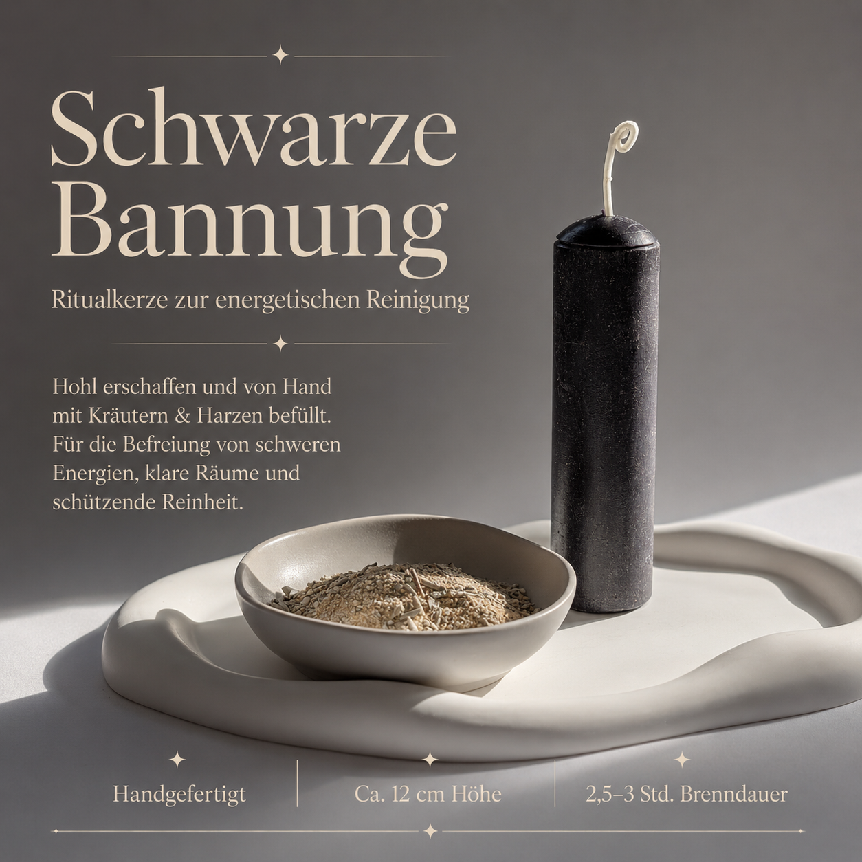 Schwarze Ritualkerze