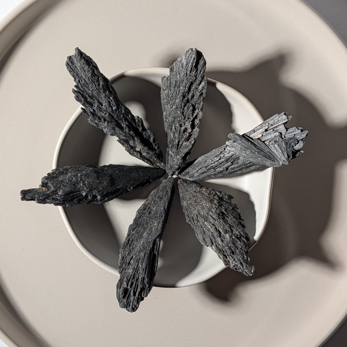 Schwarzer Kyanit Rohstein | Hexenbesen | Schutz & Erdung