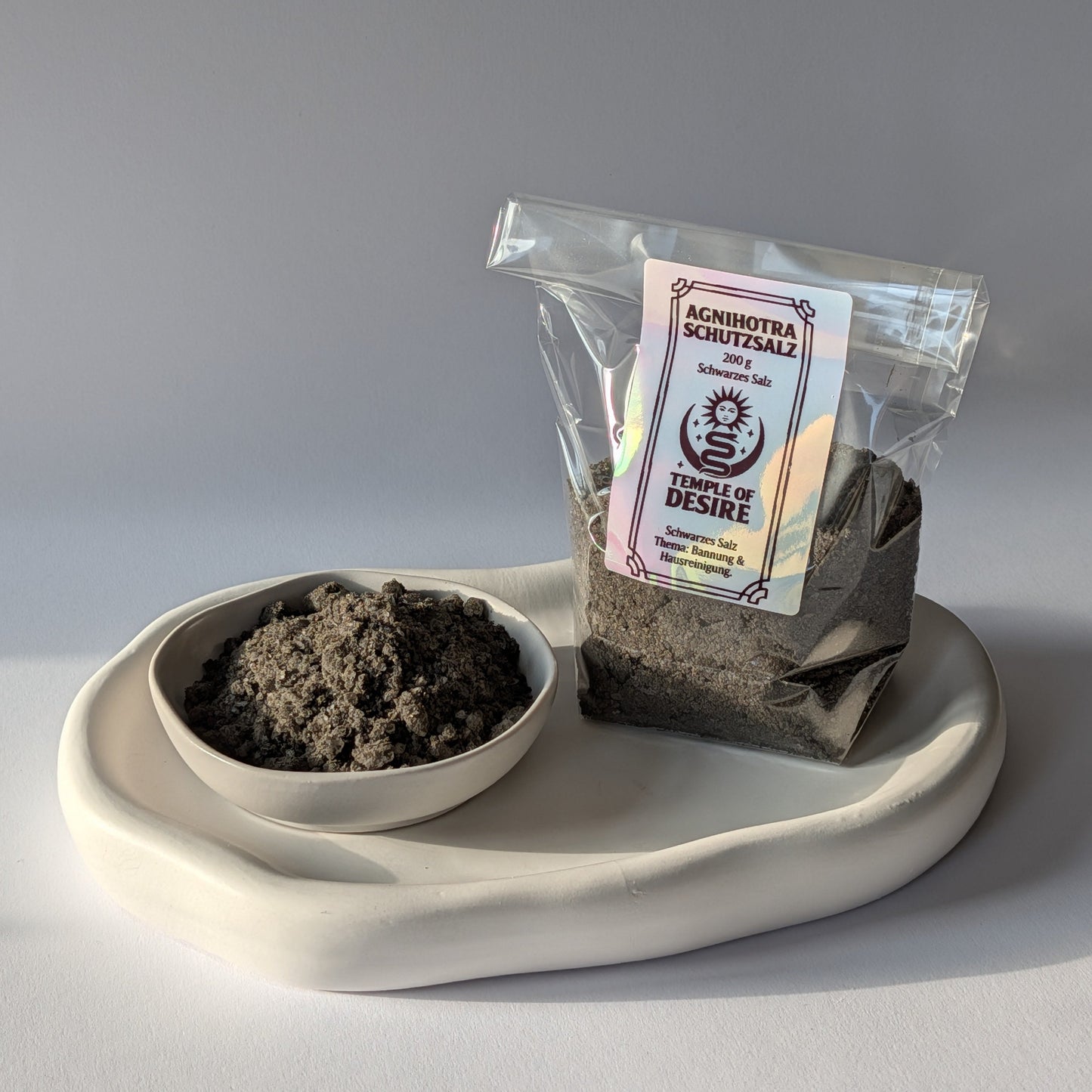 Schwarzes Salz Agnihotra Asche 200g Ritualsalz Schutz Bannung Temple of Desire