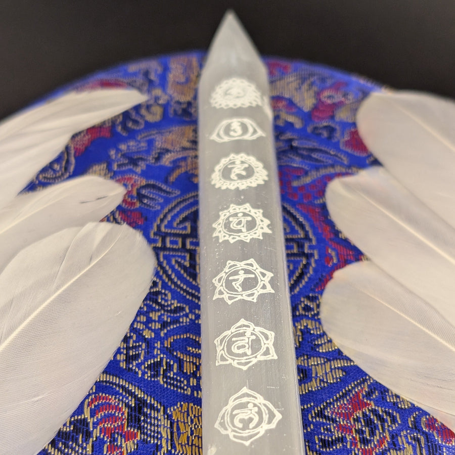 Selenitstab 7 Chakra