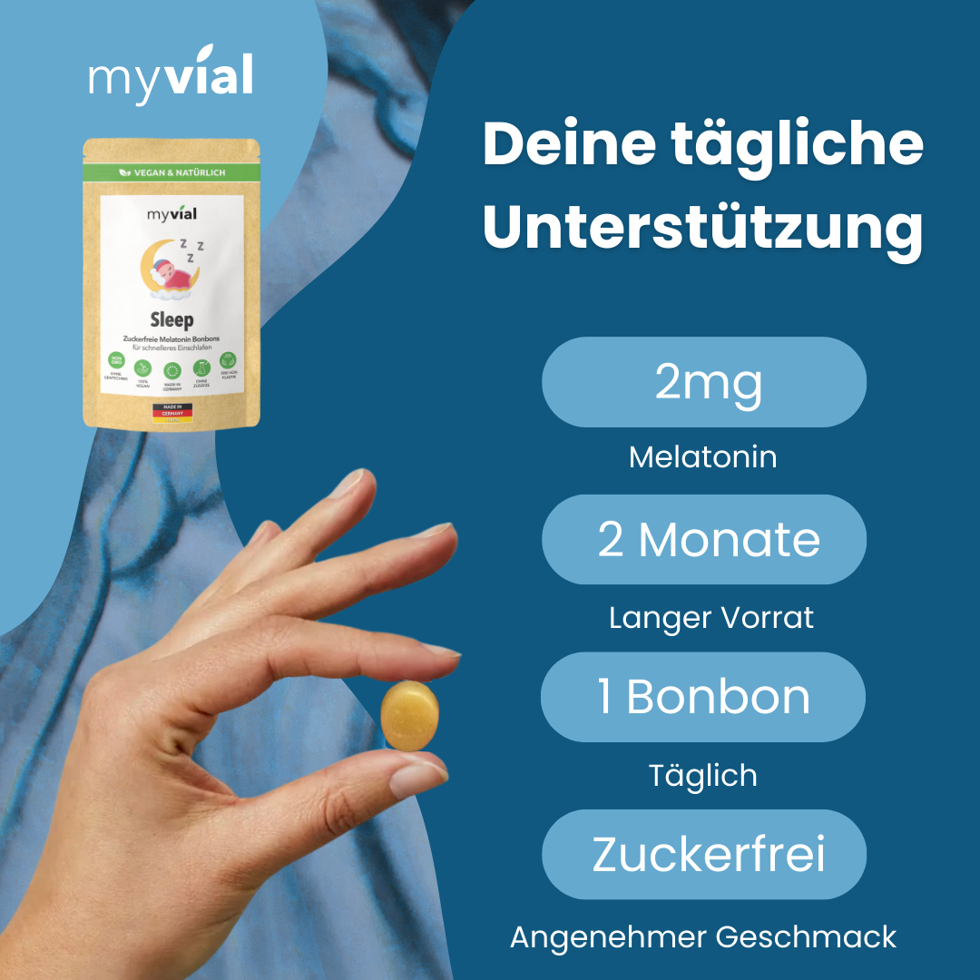 myvial Sleep Melatonin Bonbons, Produktbild des Herstellers