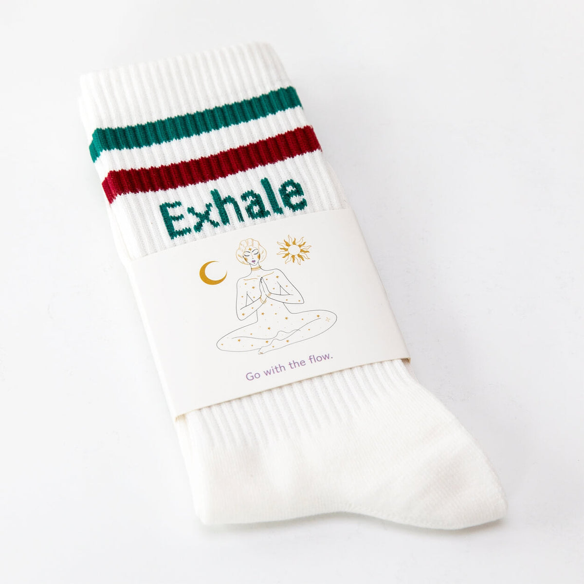 Yoga-Socken Namasté & Inhale Exhale | Bio-Baumwolle, 3 Farbvarianten