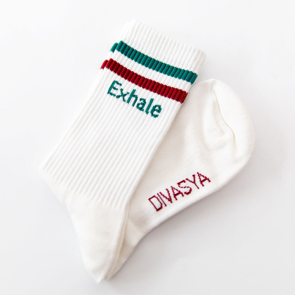 Yoga-Socken Inhale Exhale Purple & Namasté | Bio-Baumwolle, 3 Farbvarianten
