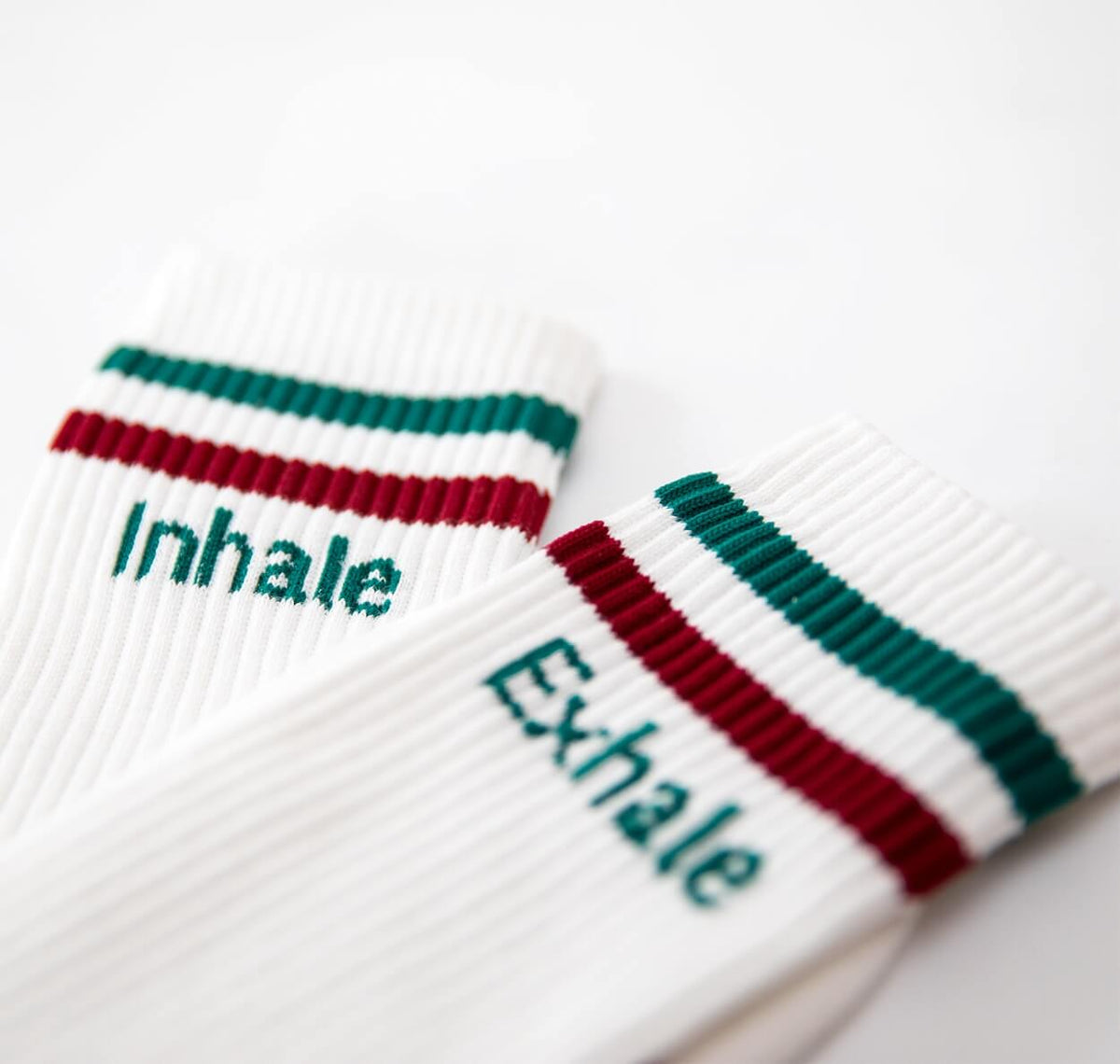 Yoga-Socken Inhale Exhale Purple & Namasté | Bio-Baumwolle, 3 Farbvarianten