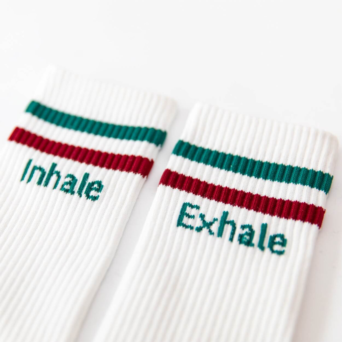 Yoga-Socken Inhale Exhale Purple & Namasté | Bio-Baumwolle, 3 Farbvarianten