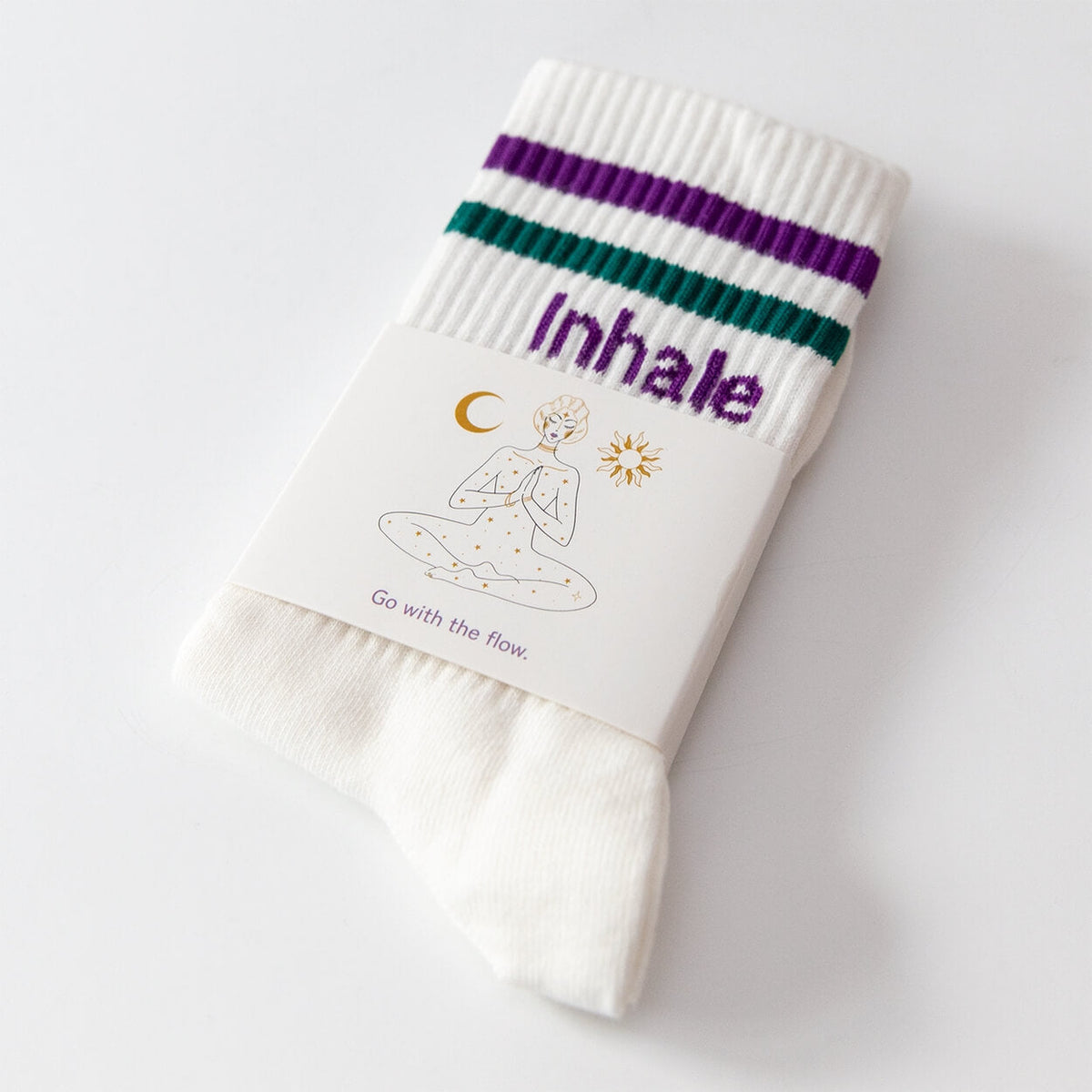 Yoga-Socken Namasté & Inhale Exhale | Bio-Baumwolle, 3 Farbvarianten