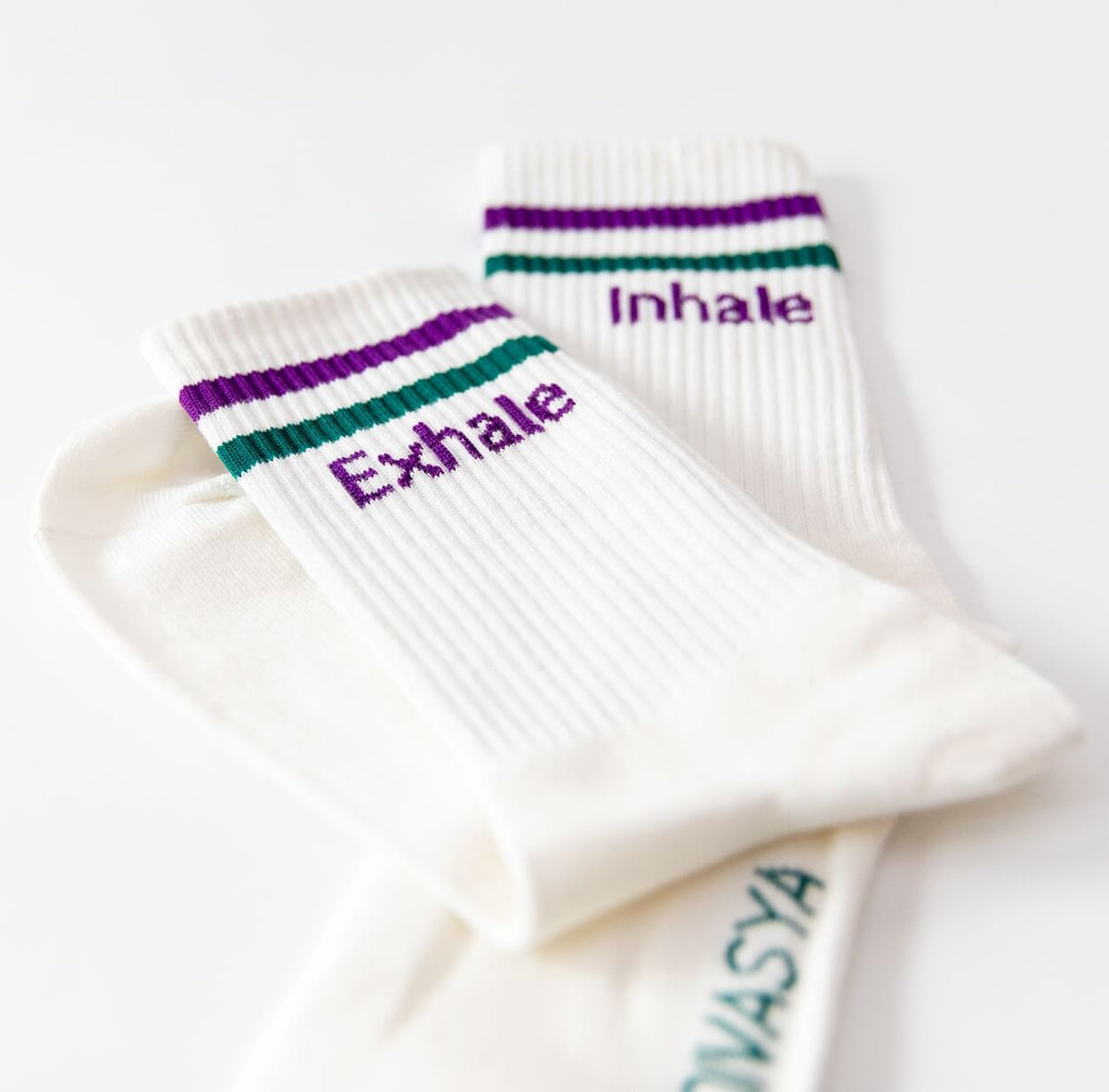Yoga-Socken Namasté & Inhale Exhale | Bio-Baumwolle, 3 Farbvarianten