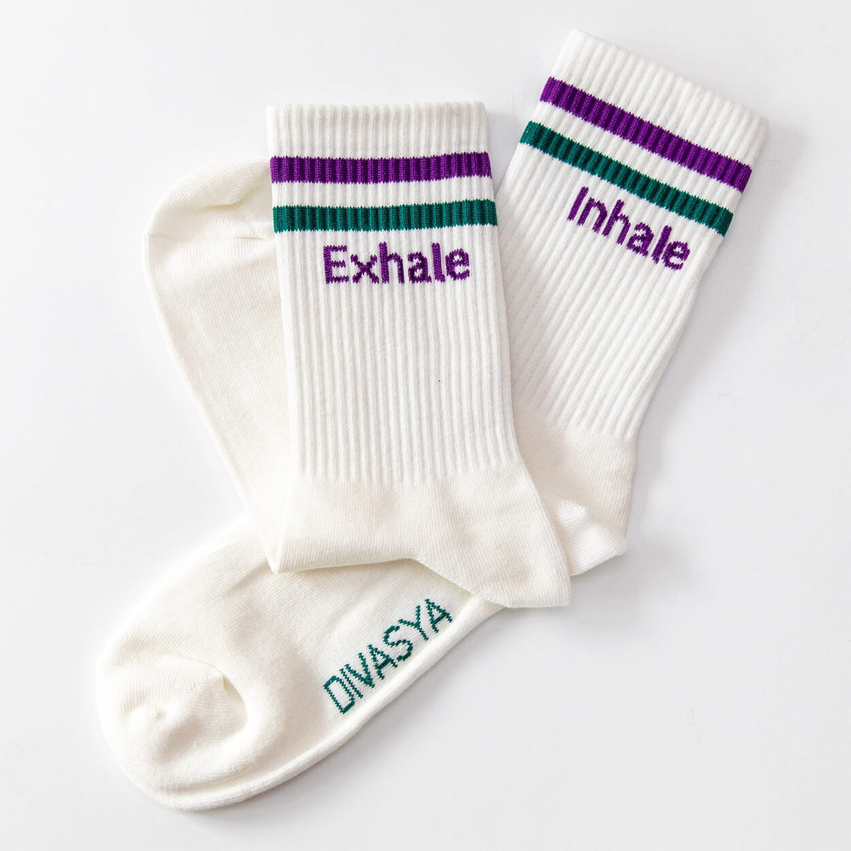Yoga-Socken Namasté & Inhale Exhale | Bio-Baumwolle, 3 Farbvarianten