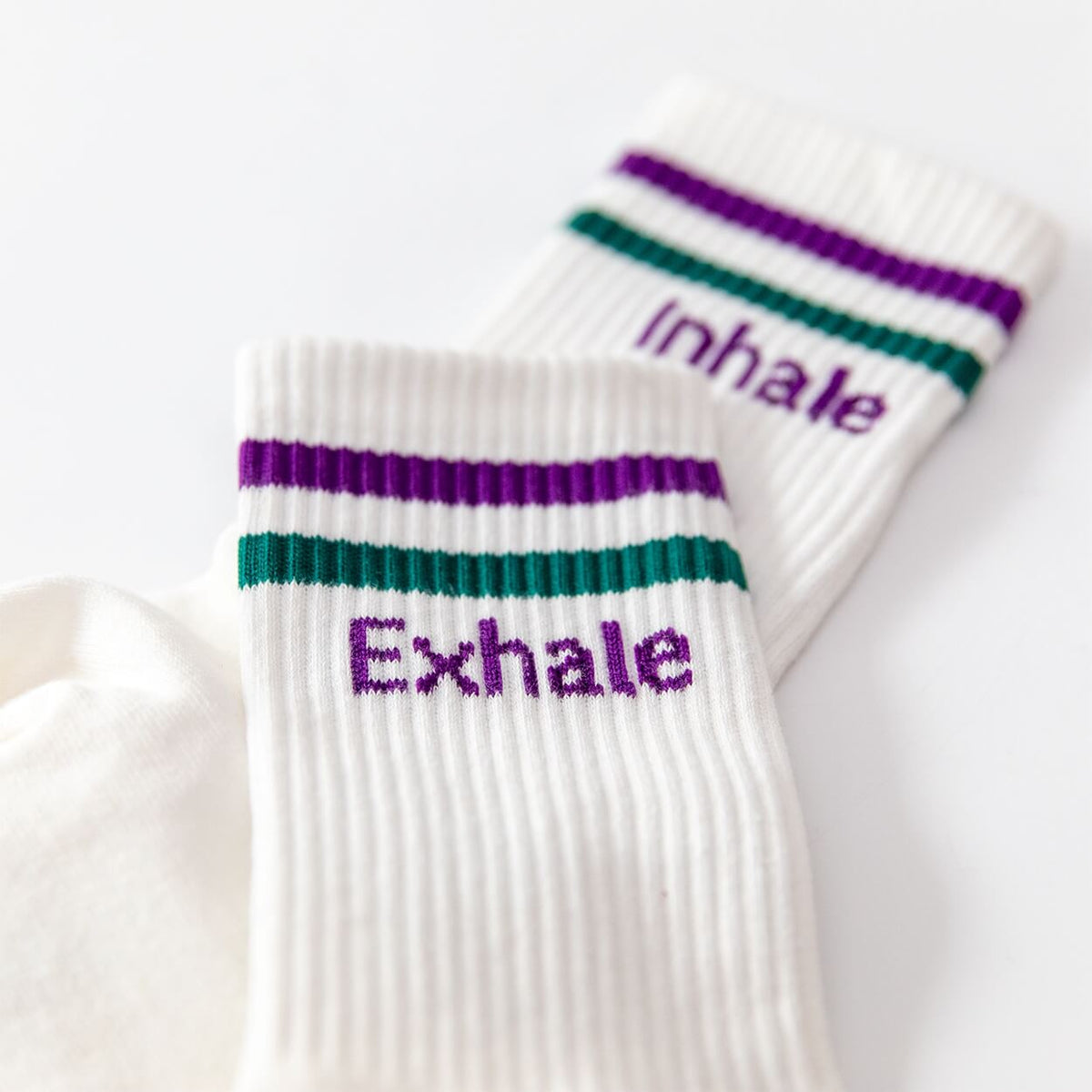 Yoga-Socken Namasté & Inhale Exhale | Bio-Baumwolle, 3 Farbvarianten