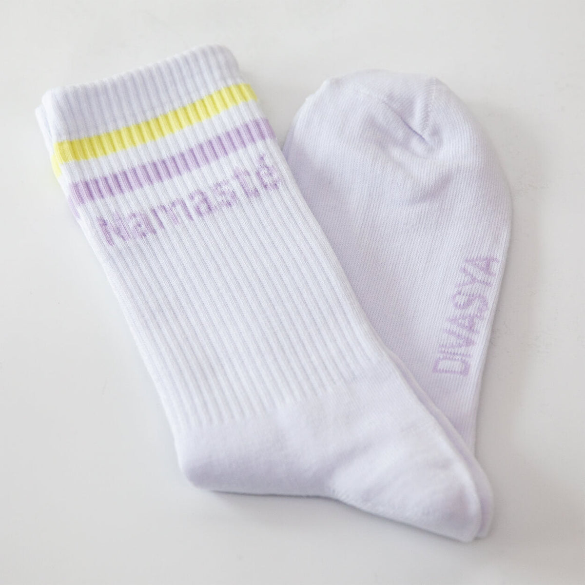Yoga-Socken Inhale Exhale Purple & Namasté | Bio-Baumwolle, 3 Farbvarianten