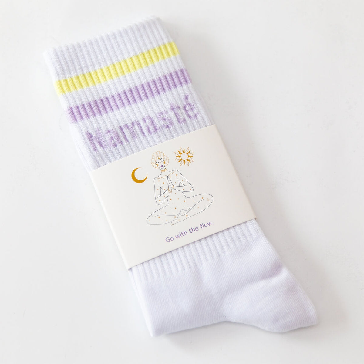 Yoga-Socken Inhale Exhale Purple & Namasté | Bio-Baumwolle, 3 Farbvarianten