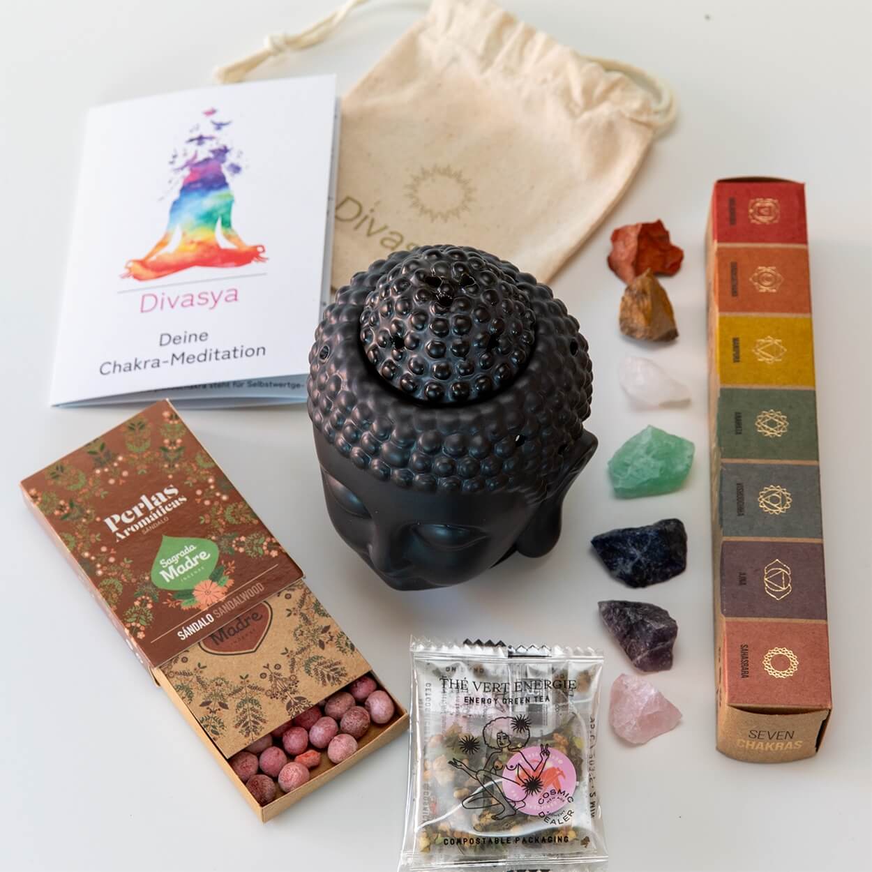 Sandelholz-Duftkugeln des Chakra-Meditations-Sets