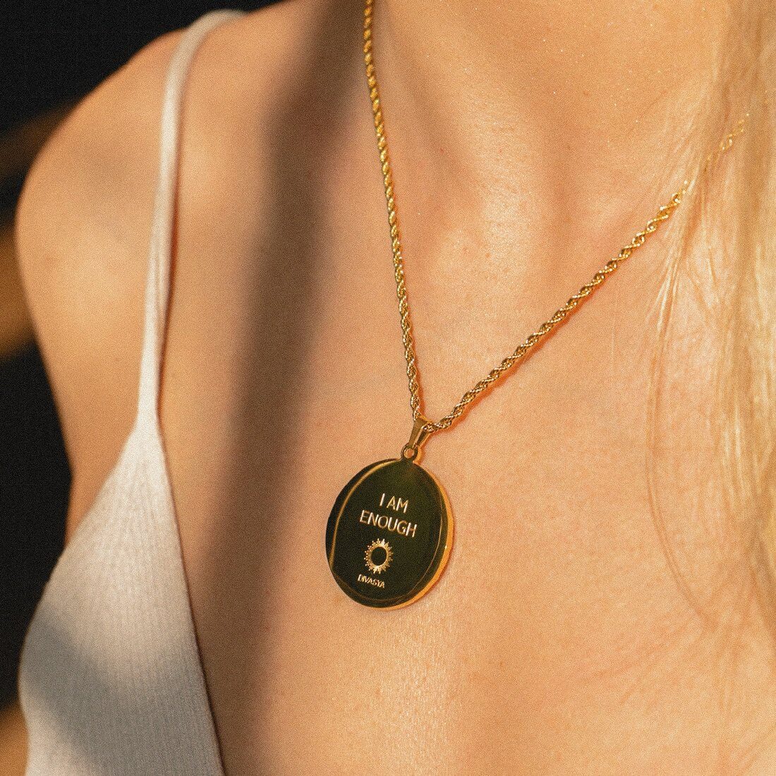 Mandala Kette I am enough als spirituelle Geschenkidee