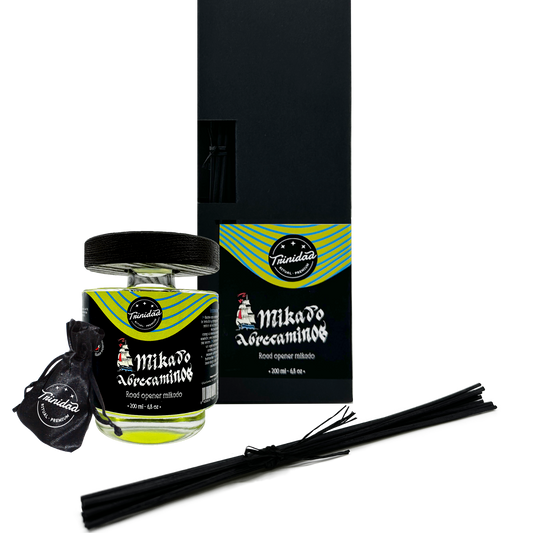 Trinidad Mikado Raumduft Abre Caminos Wegeöffner mit Bergkristallen Edelsteine Magie Spanien Temple of Desire